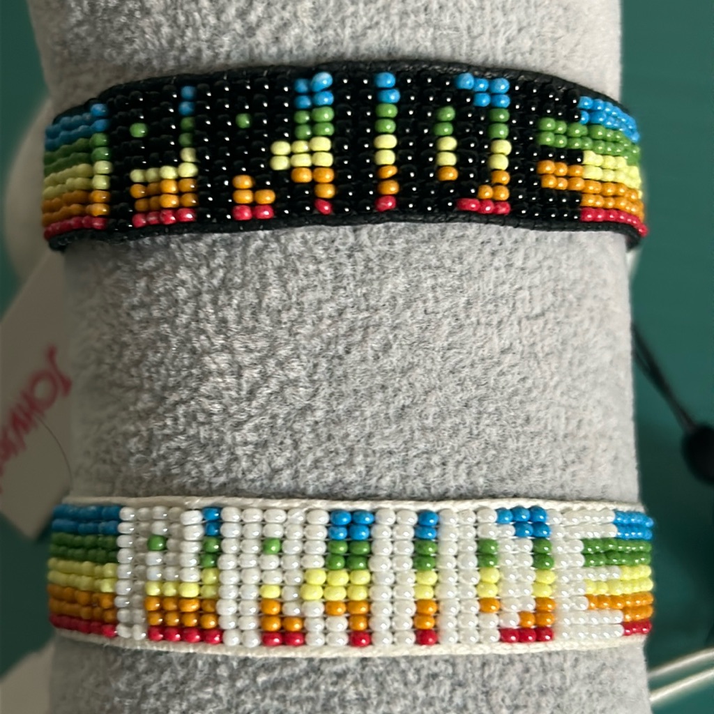 New Betsy Johnson Love Is Love Pride Friendship Bracelet In Black And Rainbow 35$